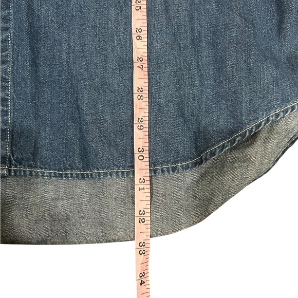 Marithe Francois girbaud men’s vintage button up chambray denim shirt size large - Picture 7 of 8